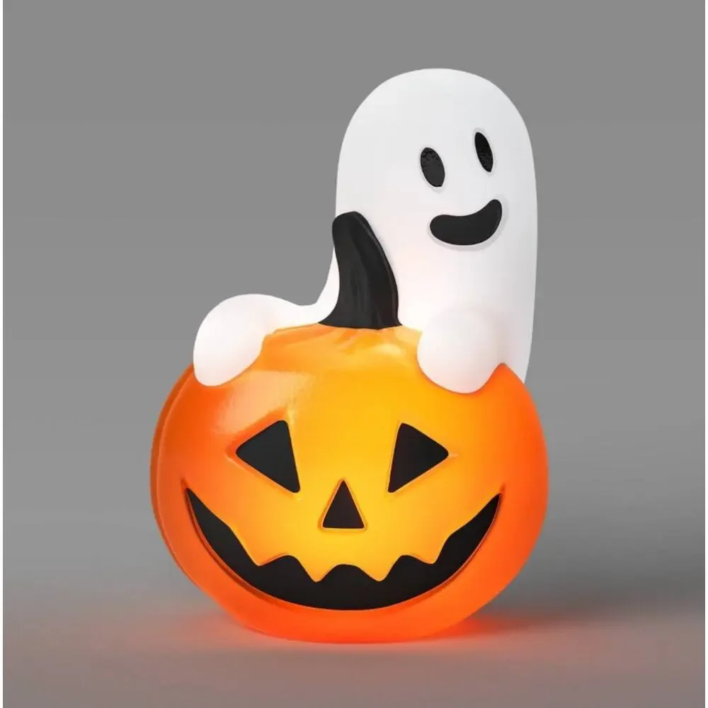 Hyde & Eek Ghost Pumpkin Halloween Blowmold Light Up 12” Blow Mold NEW